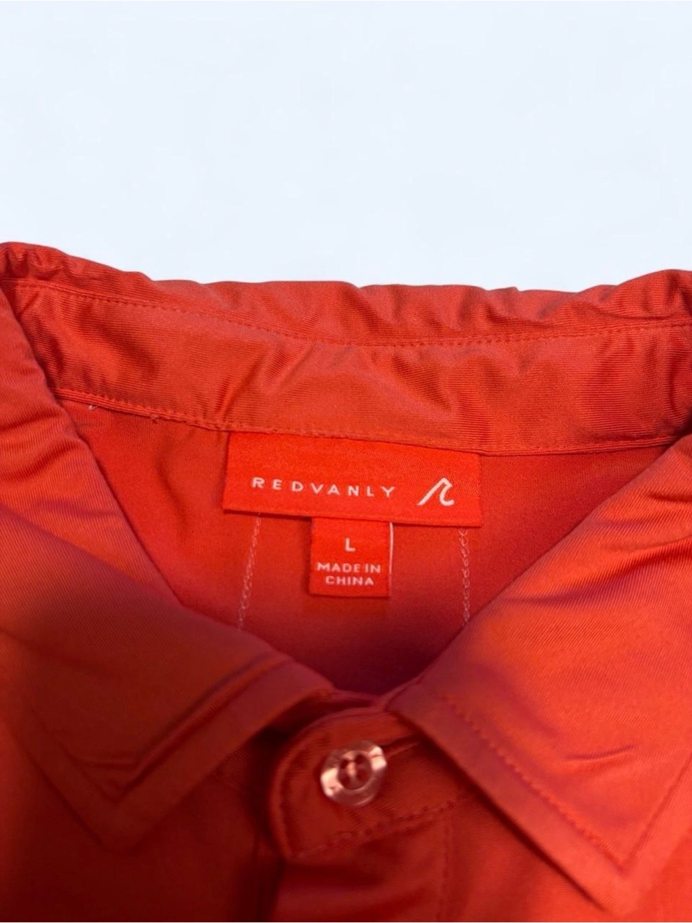 Redvanly Golf Polo Shirt Mens Large L Coral Red Bonita Bay Club Performance - Picture 5 of 5